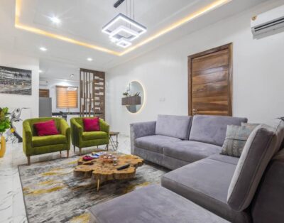 Tasteful 2-bedroom apartment with PS5 & openstyle kitchen | Agungi, Lekki